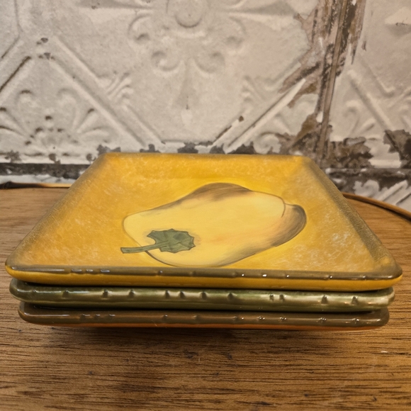 Terra Toscana Clay Art Collection Set of Three Hand-Painted Ceramic Plates Used - Picture 11 of 15